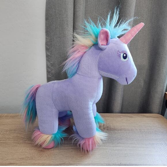 Build-A-Bear Workshop Other - Build A Bear Fairy Sparkles Unicorn Purple Pink Rainbow Plush 17" Stuffed Animal